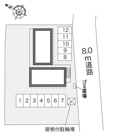 コンフォート石山(32441)の駐車配置図