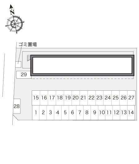 ｆｌｏｒａⅡ(15706)の駐車配置図