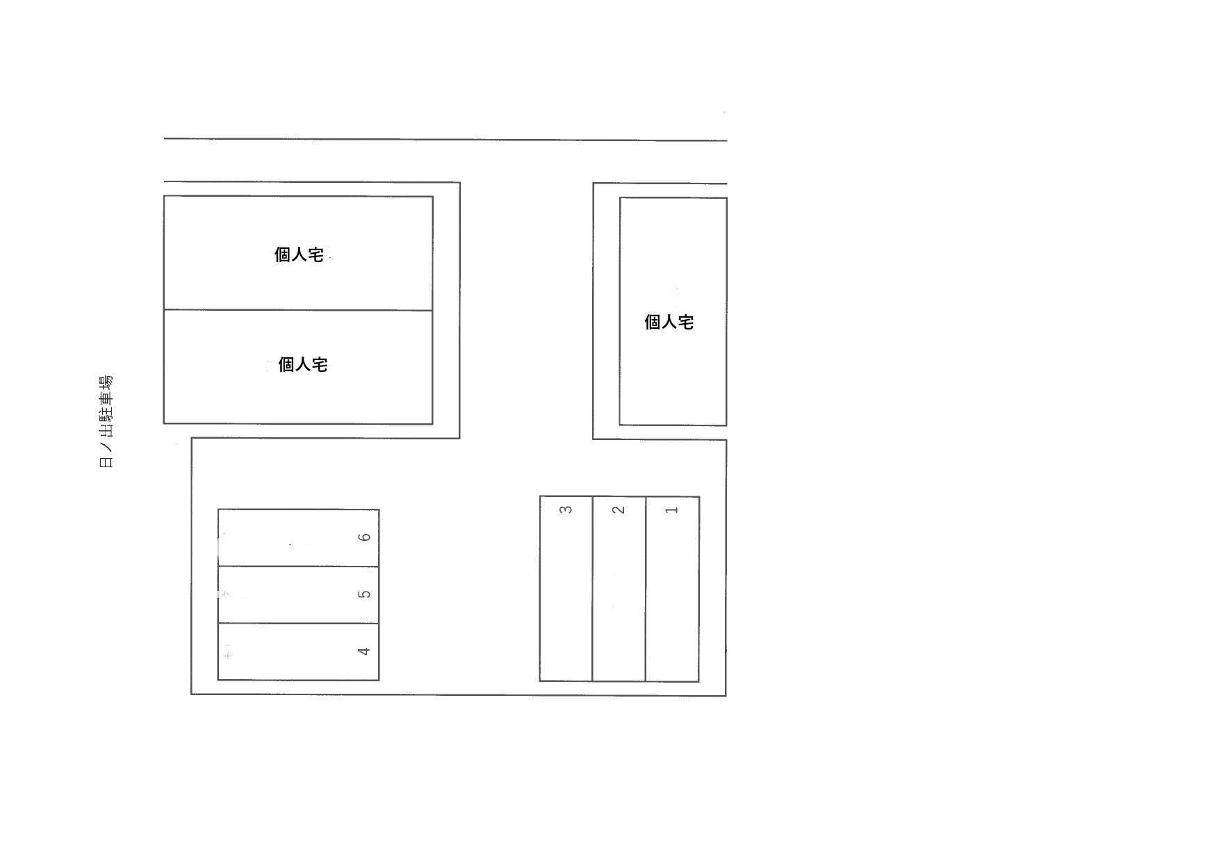 日ノ出月極駐車場の駐車配置図