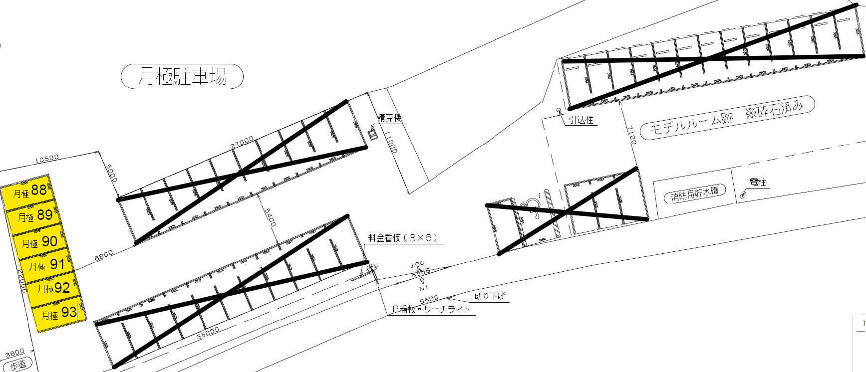 エコロパーク 北九州高見第1の駐車配置図
