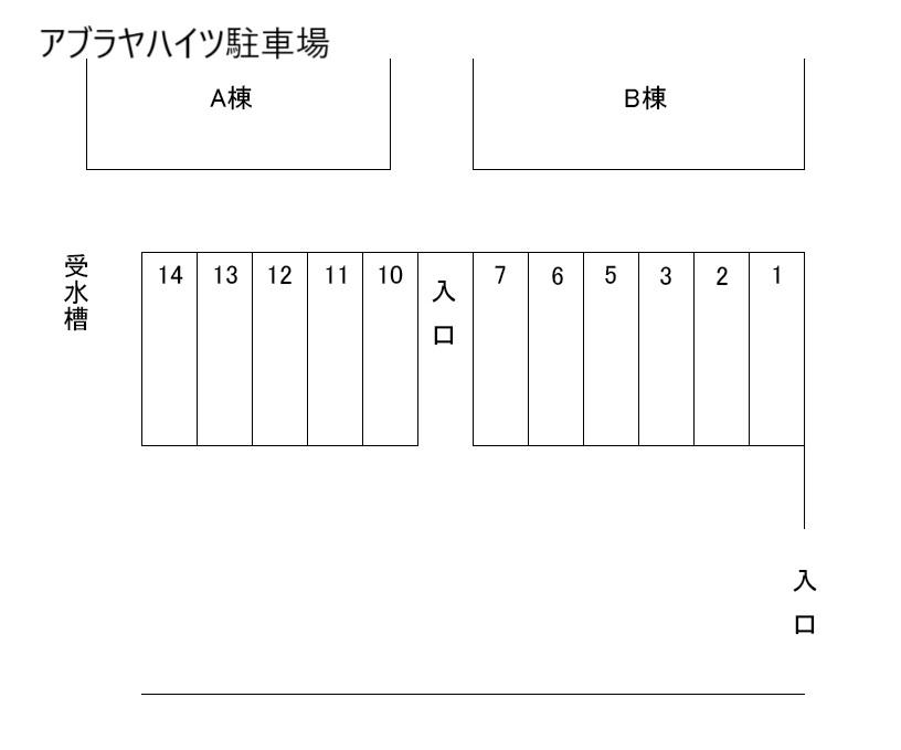 アブラヤハイツ駐車場の駐車配置図