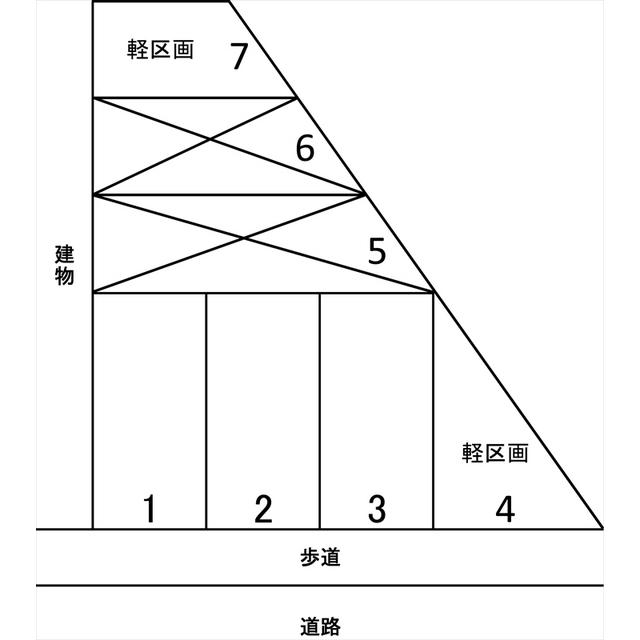 TA・DAパーキングの駐車配置図