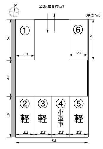 いとうパーキングの駐車配置図
