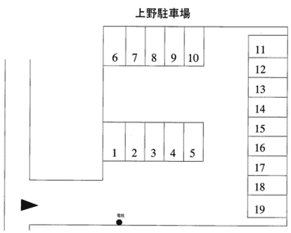 上野駐車場の駐車配置図