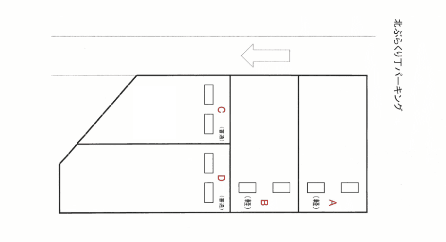 北ぶらくり丁パーキングの駐車配置図