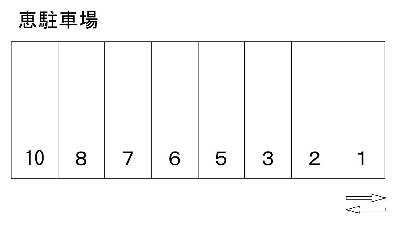 恵駐車場の駐車配置図
