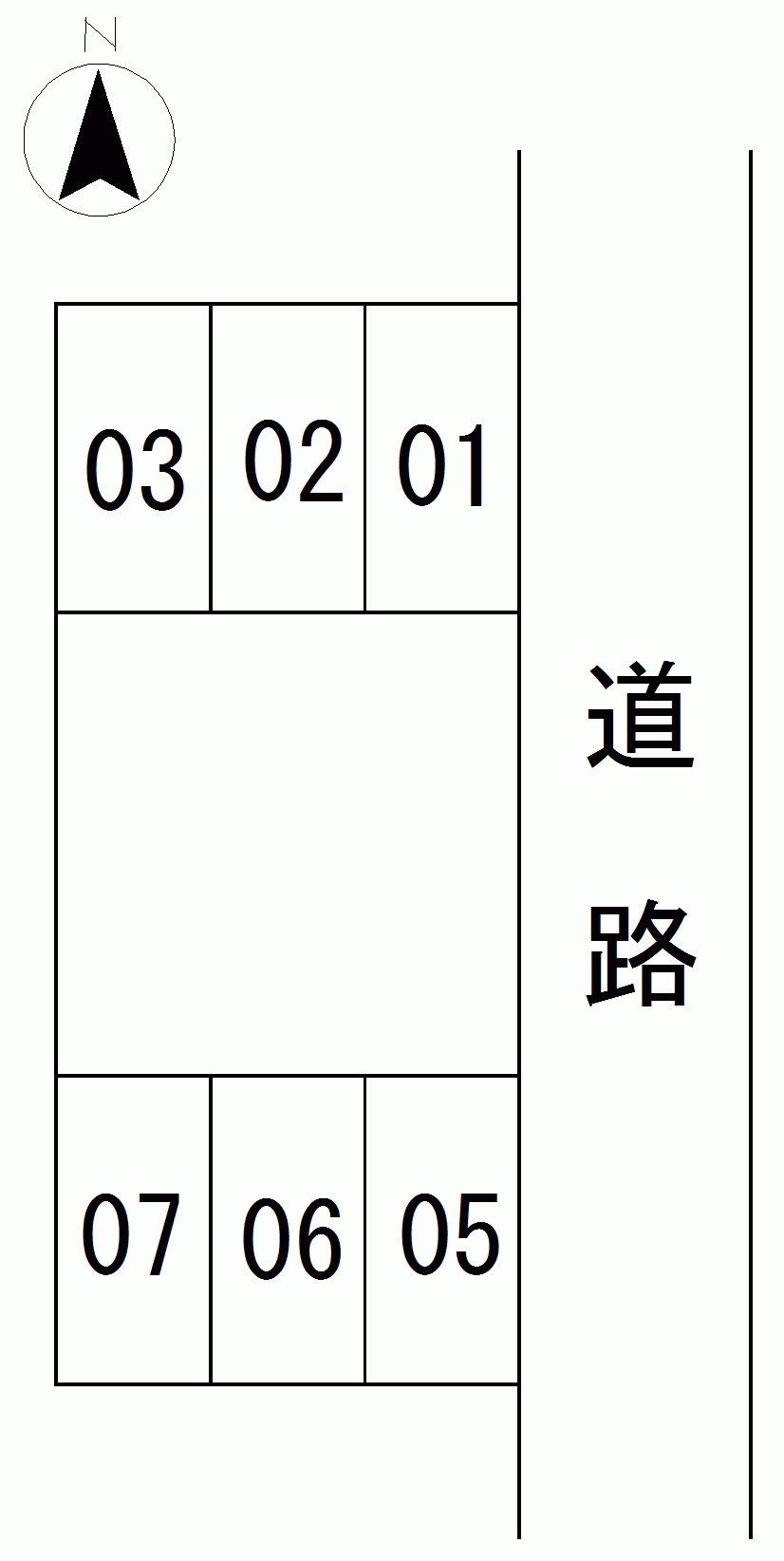 研町駐車場の駐車配置図