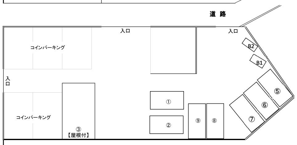 久米川町丸山駐車場の駐車配置図