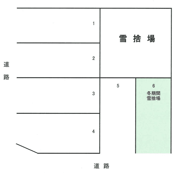 本通13丁目南52-1駐車場の駐車配置図
