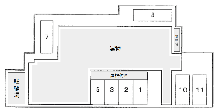 パークサイドナガソネの駐車配置図