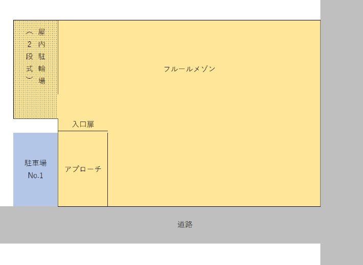 フルールメゾンの駐車配置図
