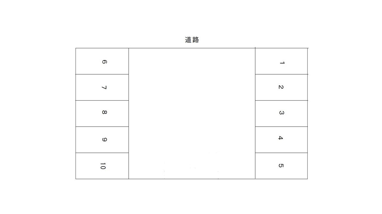 朝日町・建設会館前駐車場の駐車配置図