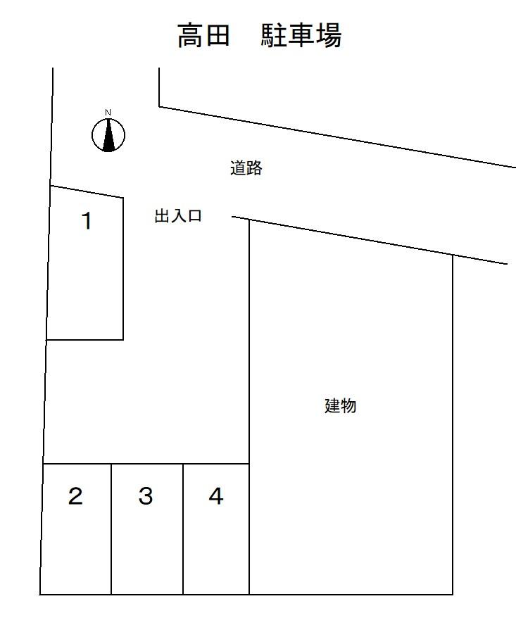 高田　駐車場の駐車配置図