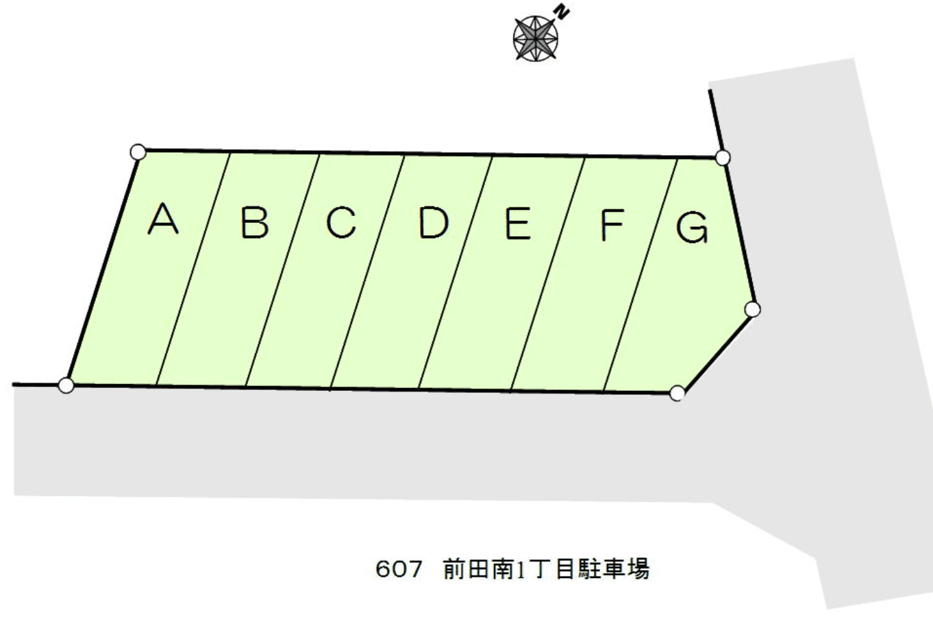 前田南１丁目駐車場の駐車配置図