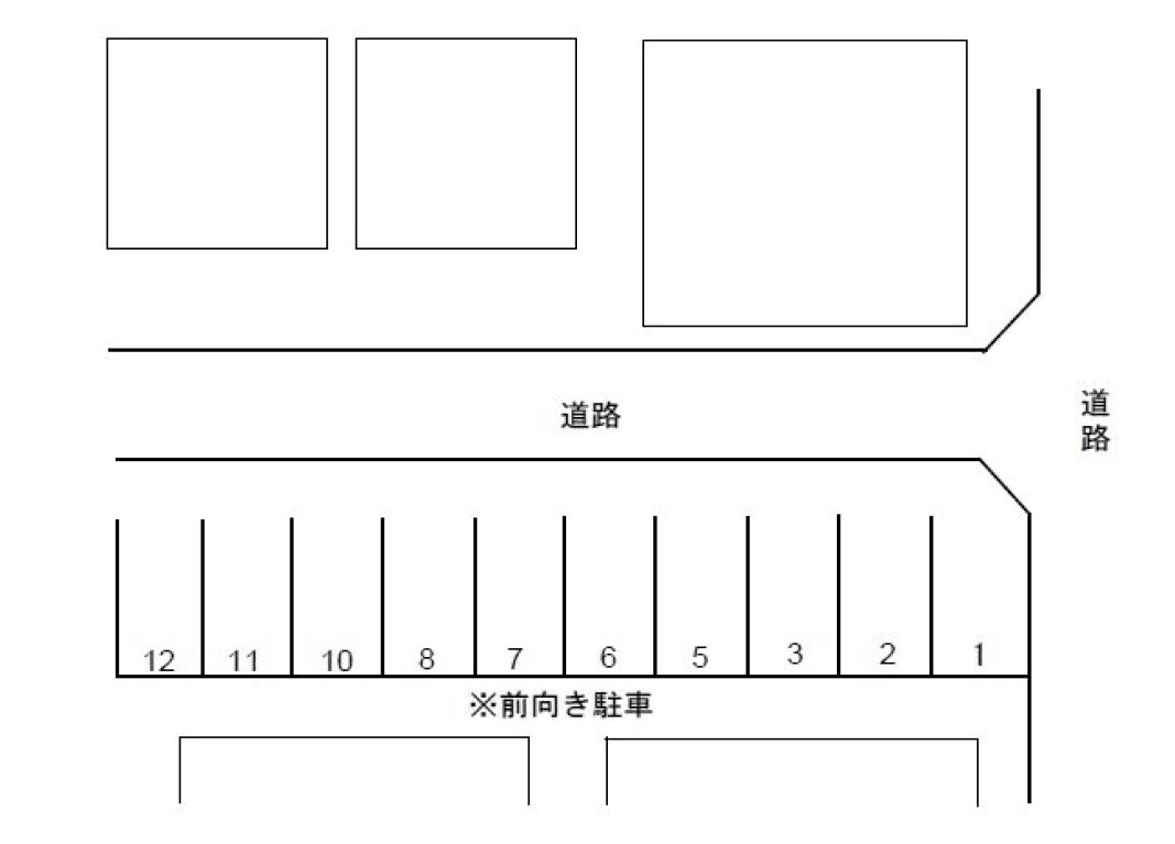 アップル久保稲荷2丁目駐車場の駐車配置図