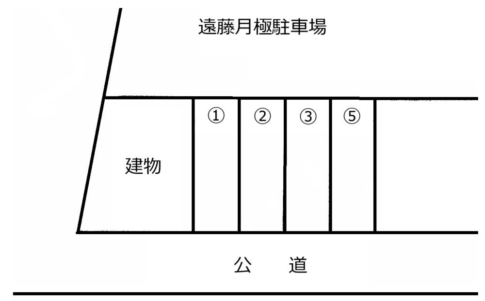 遠藤月極駐車場の駐車配置図