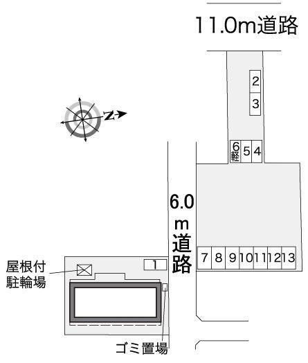 コンシェレントＦ(35810)の駐車配置図
