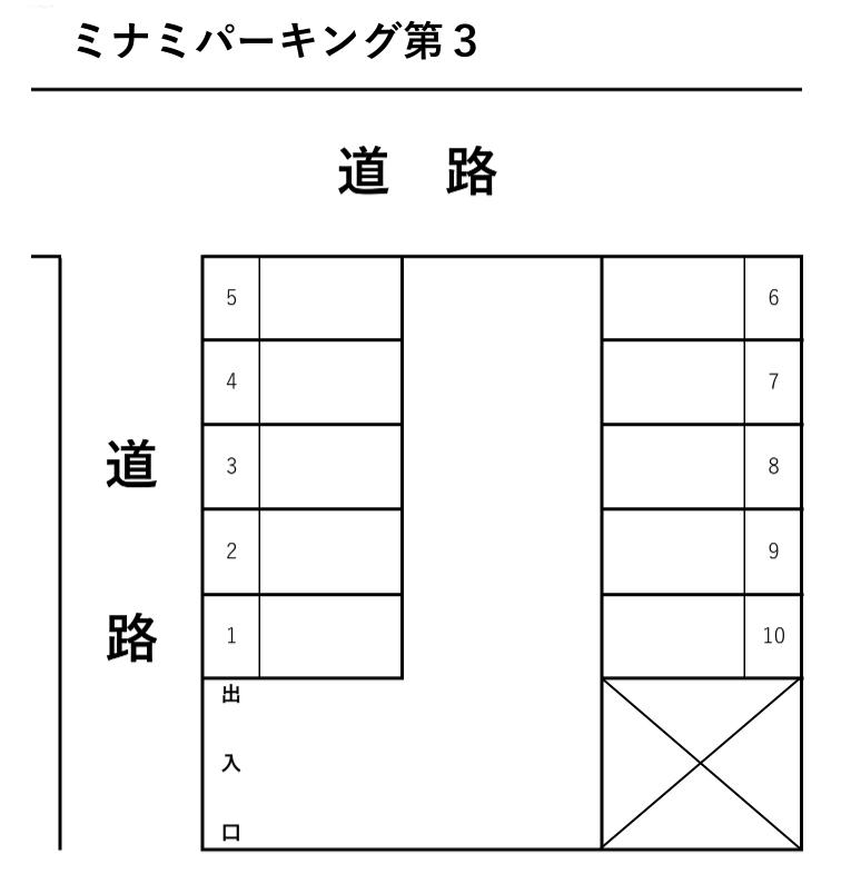 ミナミパーキング第3の駐車配置図
