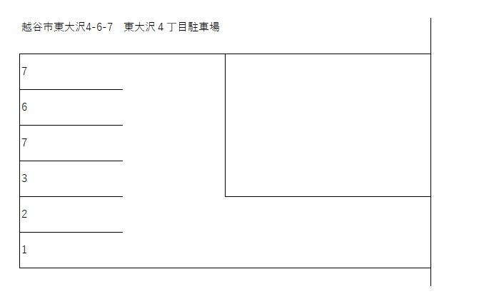 イナリ第二駐車場の駐車配置図