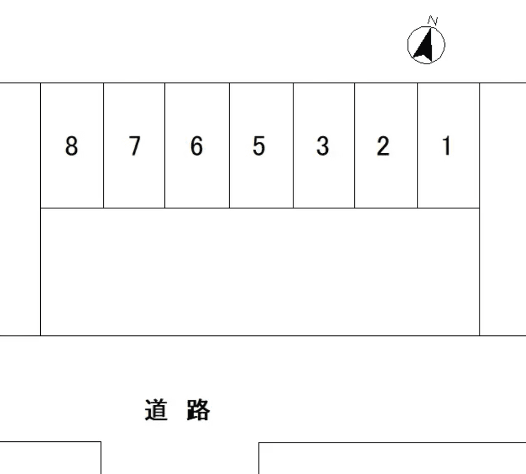 長尾月極駐車場の駐車配置図