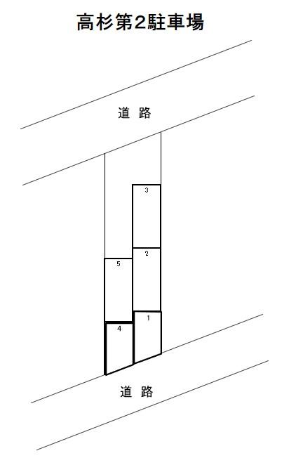 高杉第2駐車場の駐車配置図