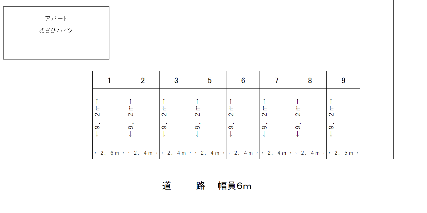 鈴木第２駐車場の駐車配置図