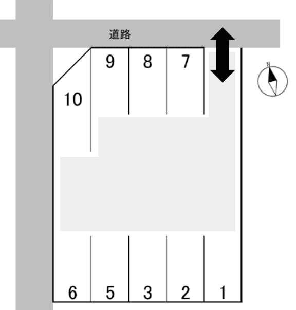 上鴨田駐車場の駐車配置図
