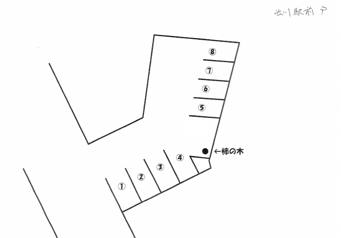 渋川駅前駐車場の駐車配置図