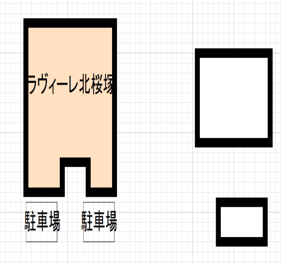 ラヴィーレ北桜塚の駐車配置図
