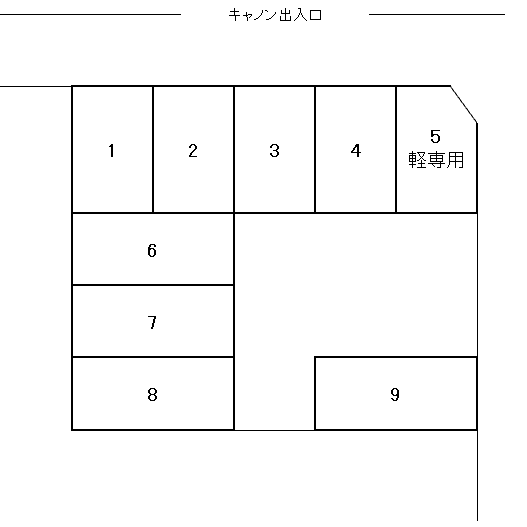 岡田駐車場の駐車配置図