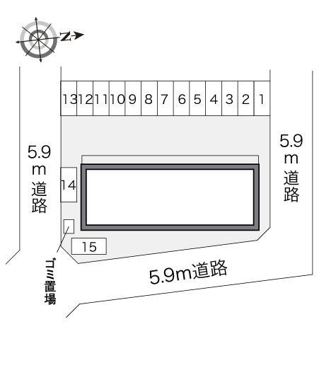 三村Ⅲ(22899)の駐車配置図