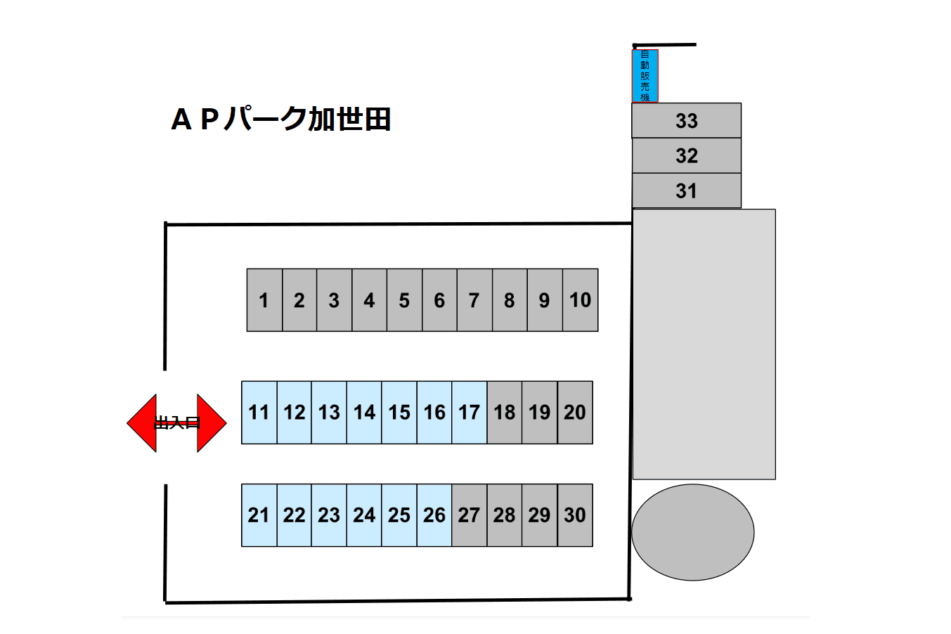 ＡＰパーク加世田の駐車配置図