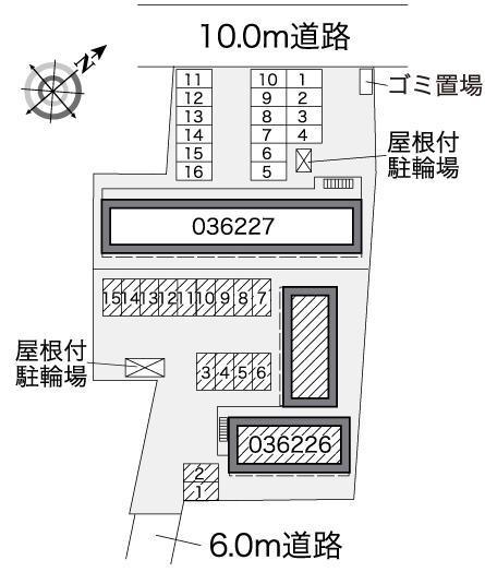 サンブリッジⅨ(36226)の駐車配置図