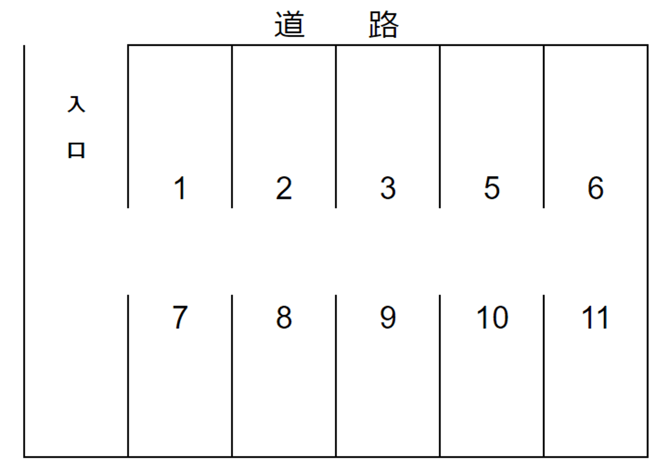下番戸駐車場の駐車配置図