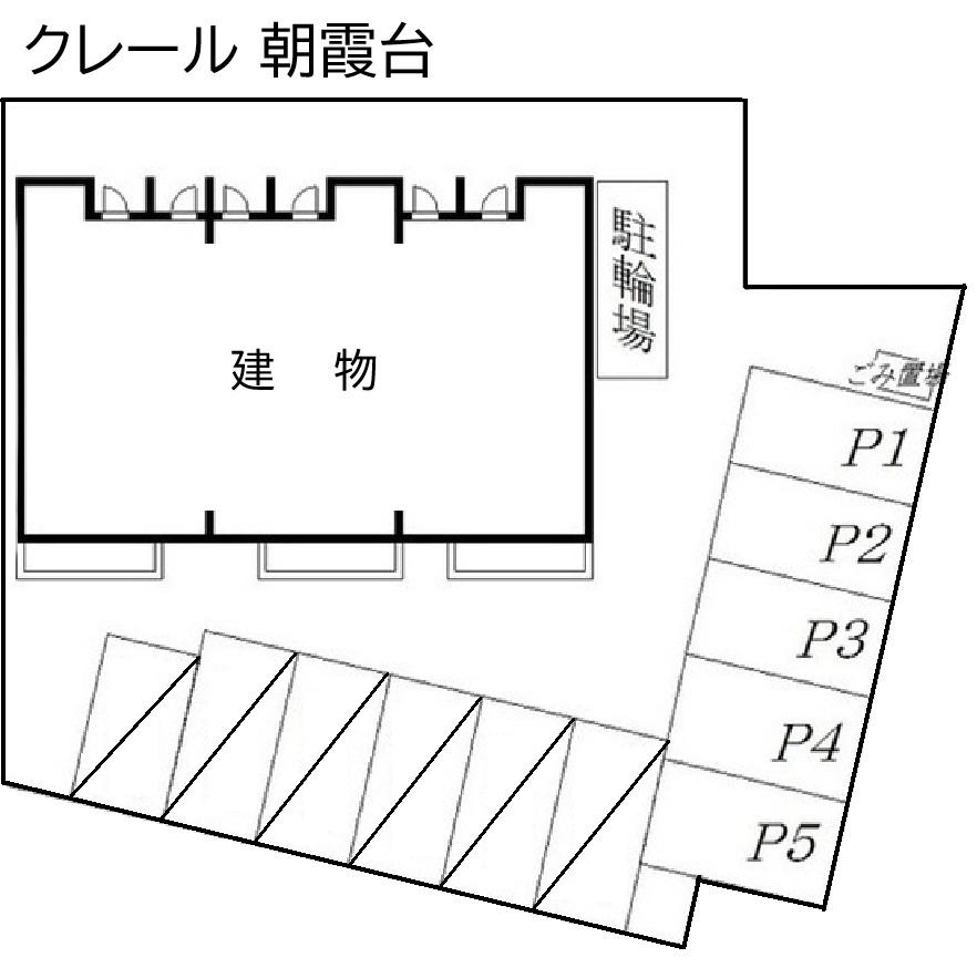 クレール 朝霞台の駐車配置図