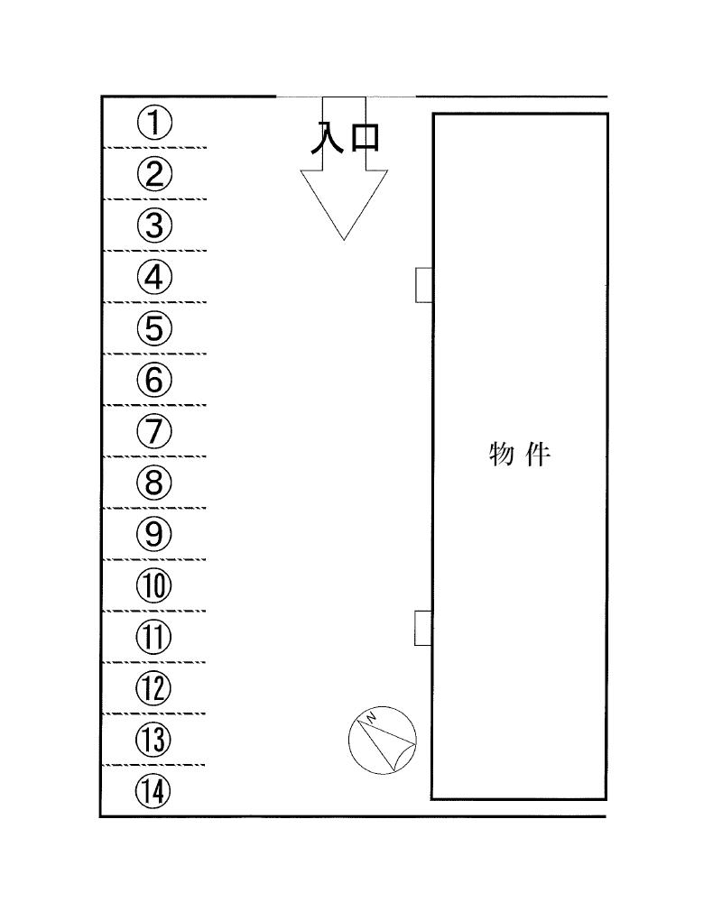 大康ハイムパーキングの駐車配置図