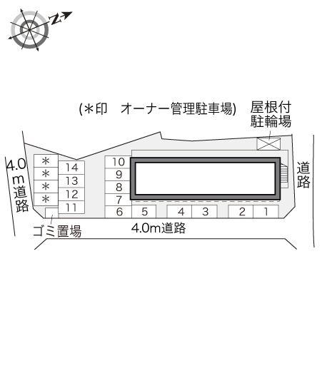 サニーヒル赤羽根(17843)の駐車配置図
