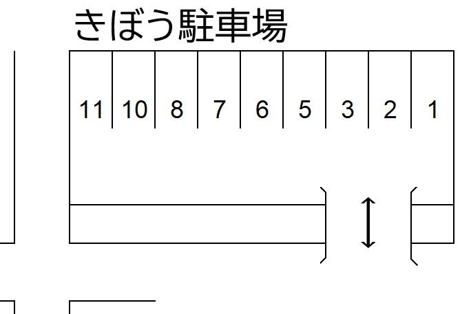 きぼう駐車場の駐車配置図