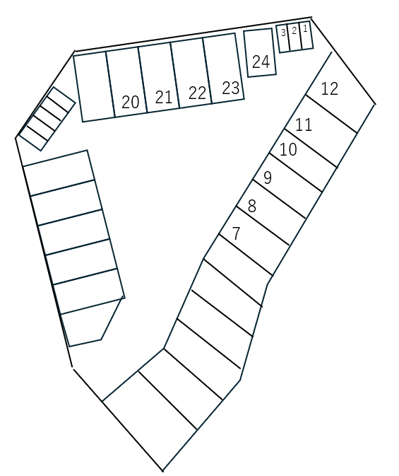 椿駐車場(1710-1)の駐車配置図