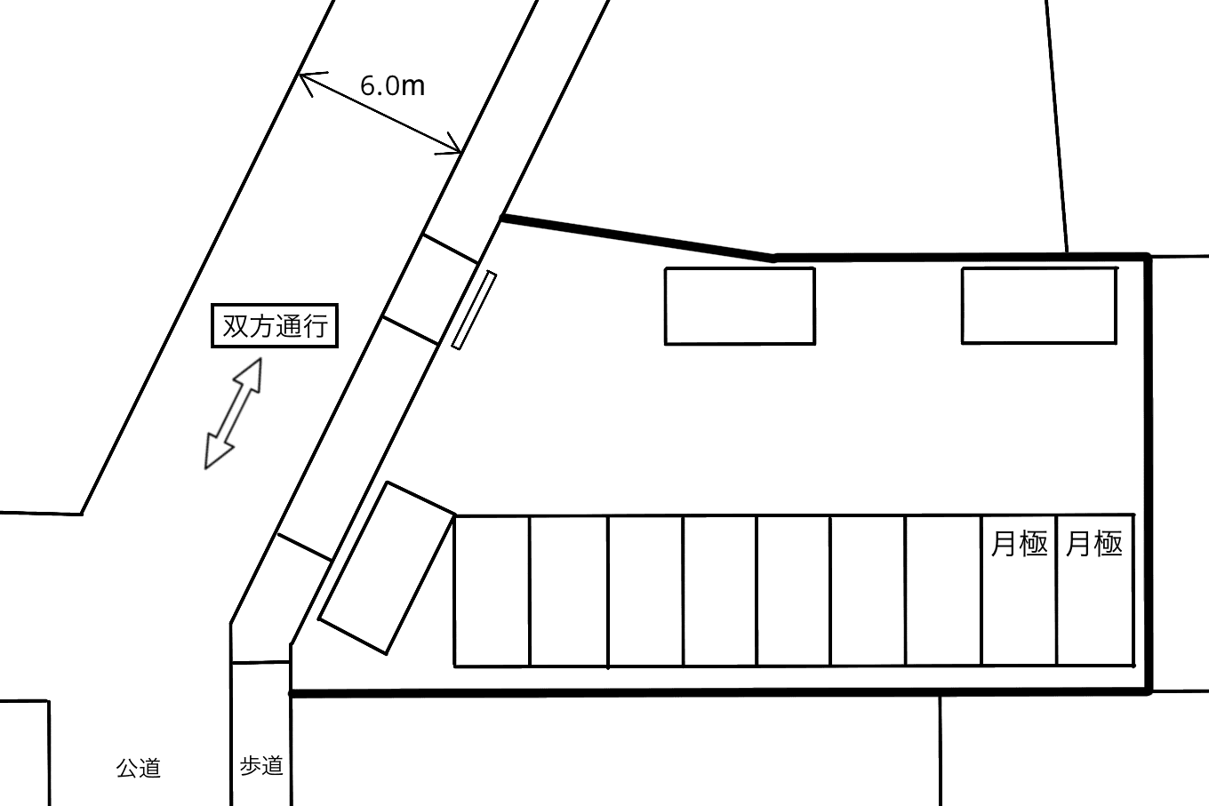 上名古屋２丁目第２の駐車配置図