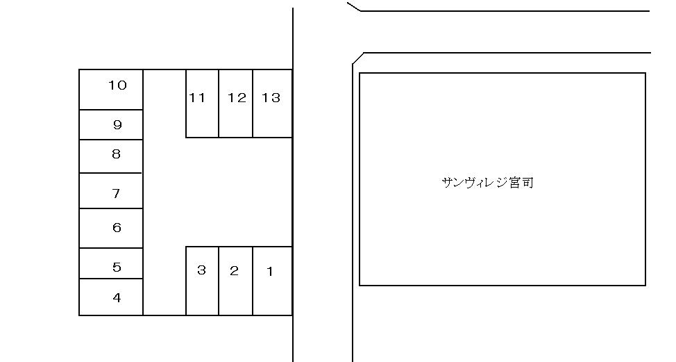 サンビレッジ宮司前駐車場の駐車配置図