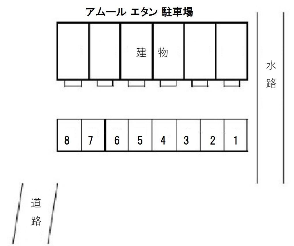 アムール エタン 駐車場の駐車配置図