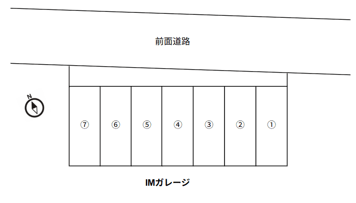 ＩＭガレージの駐車配置図