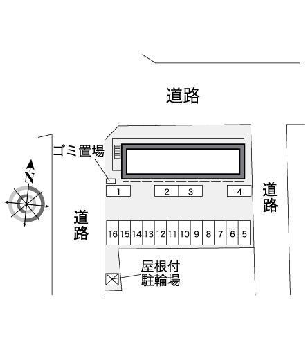 トップヒルズ富士見(36670)の駐車配置図