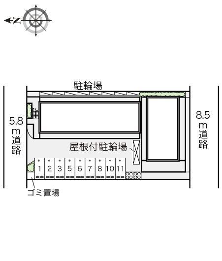 東住吉(11516)の駐車配置図