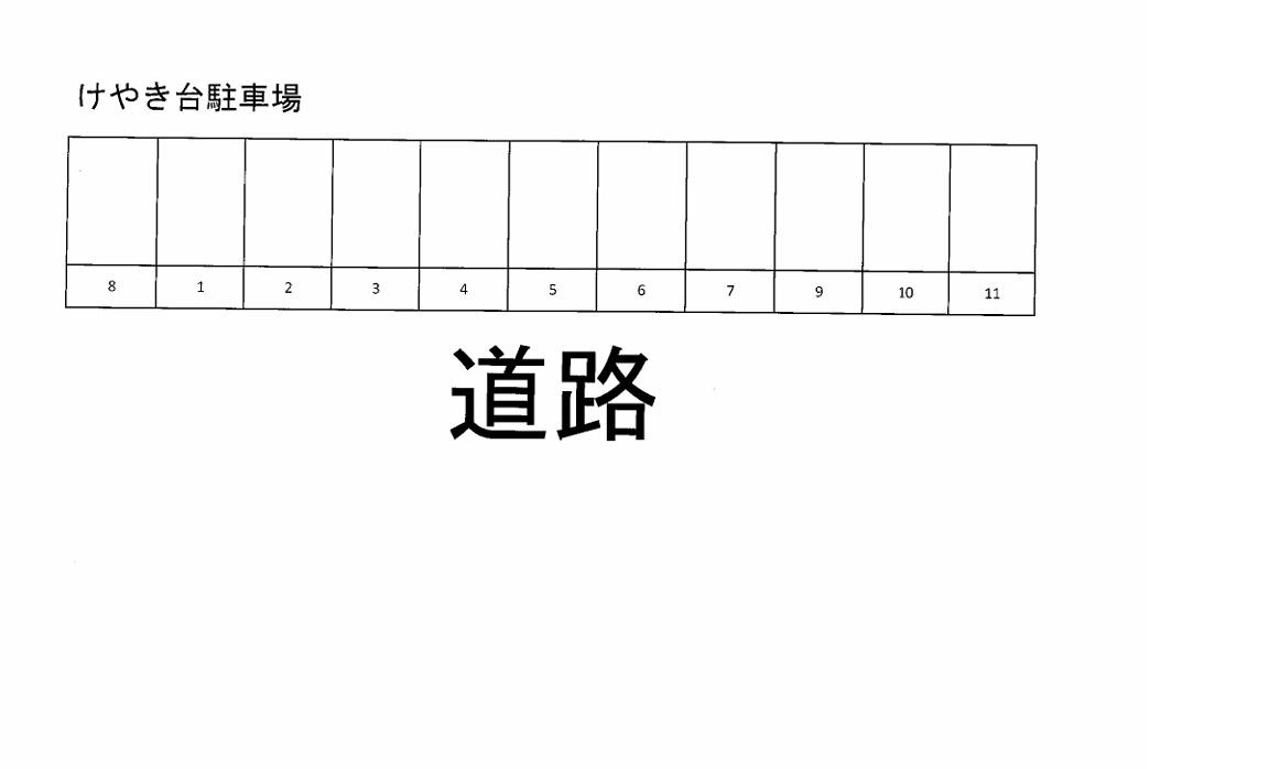 けやき台駐車場の駐車配置図