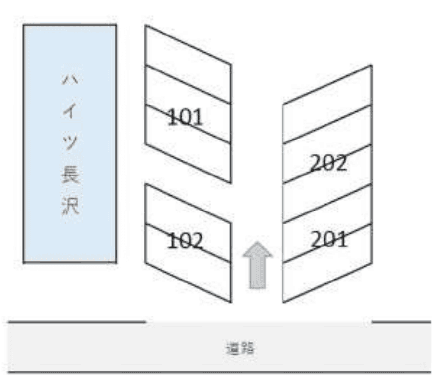 高橋1(長沢)駐車場１の駐車配置図