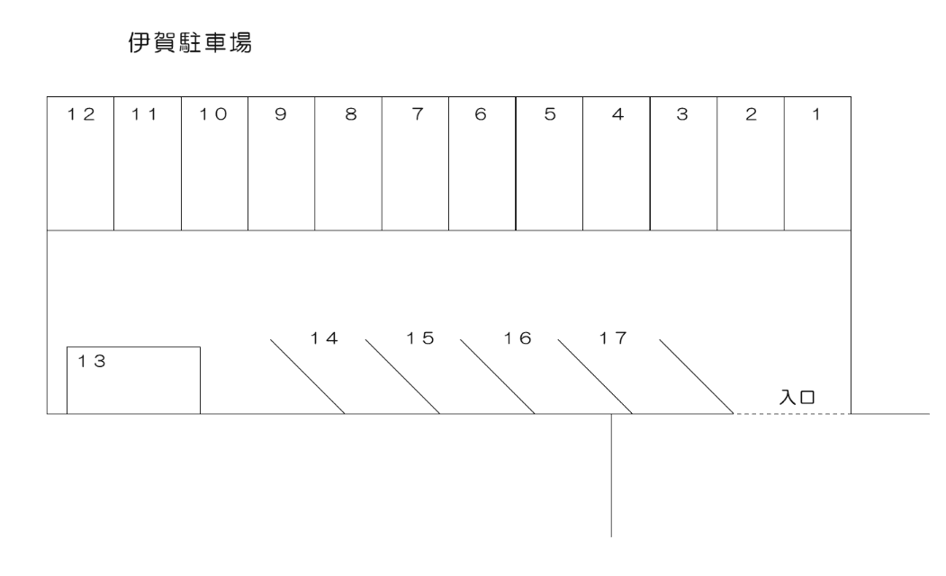 伊賀駐車場の駐車配置図