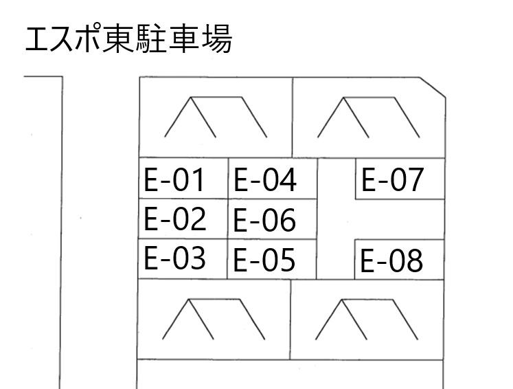 エスポ東駐車場の駐車配置図
