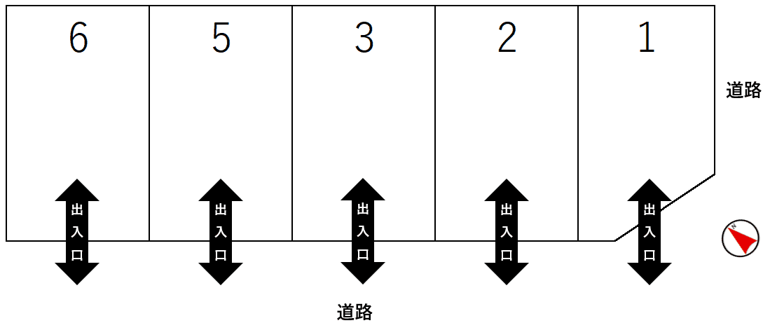 中馬場松岡駐車場の駐車配置図